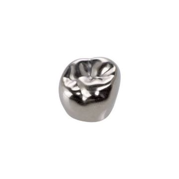 3M Stainless Steel Permanent Molar Crowns, Upper Right, 6-UR-2, 6UR2, 5/Box
